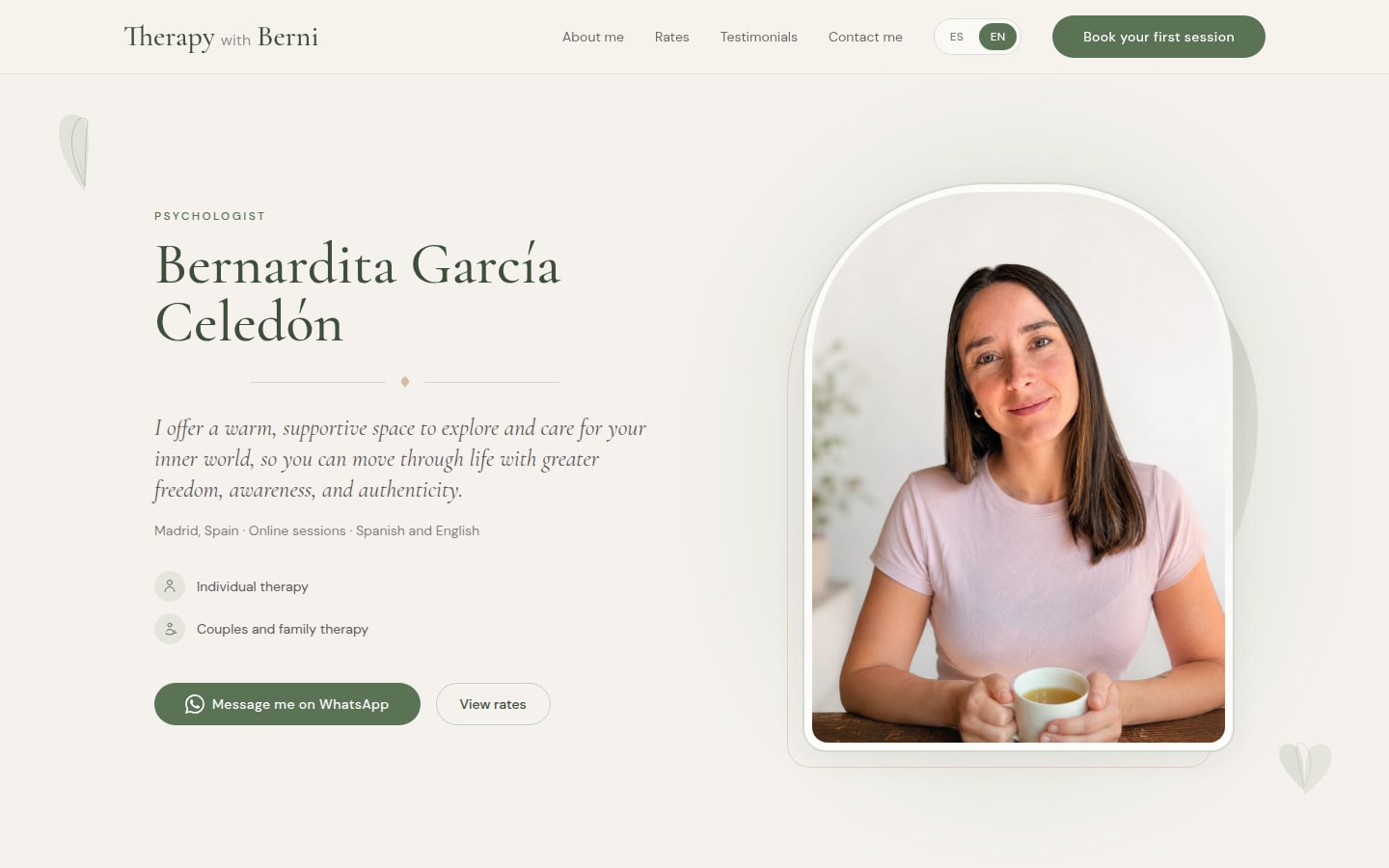 Homepage dello studio di psicologia